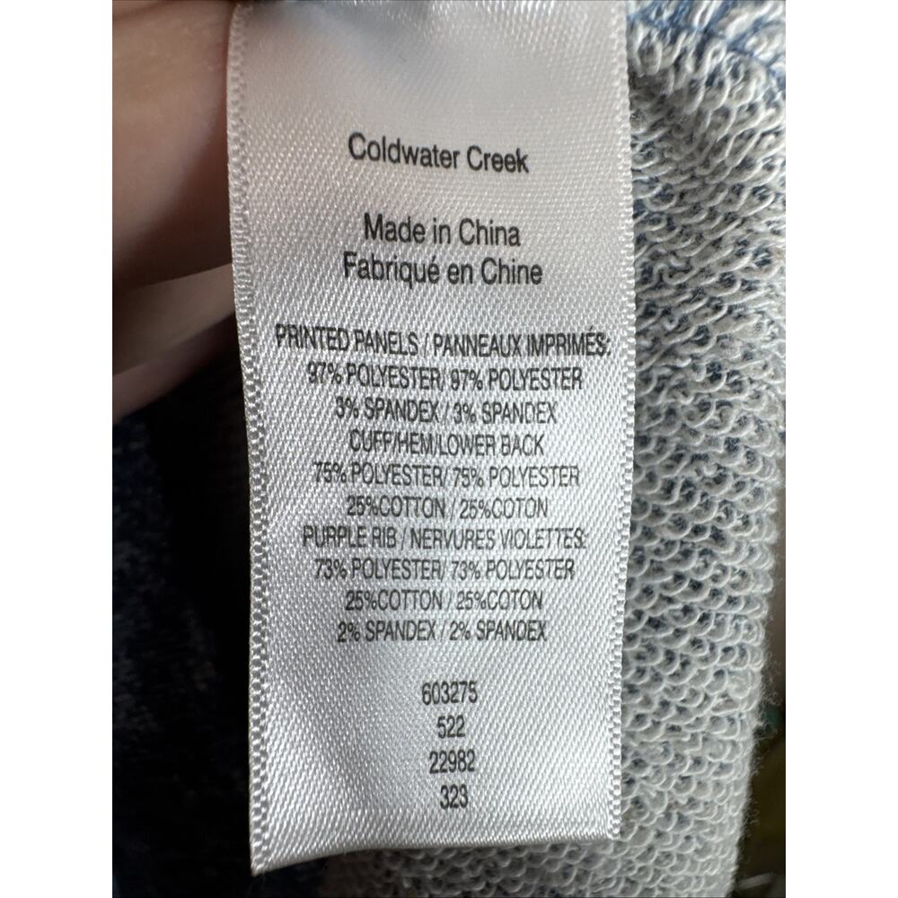 Coldwater Creek Womens Sweatshirt Patchwork Boho Casual - Picture 5 of 9